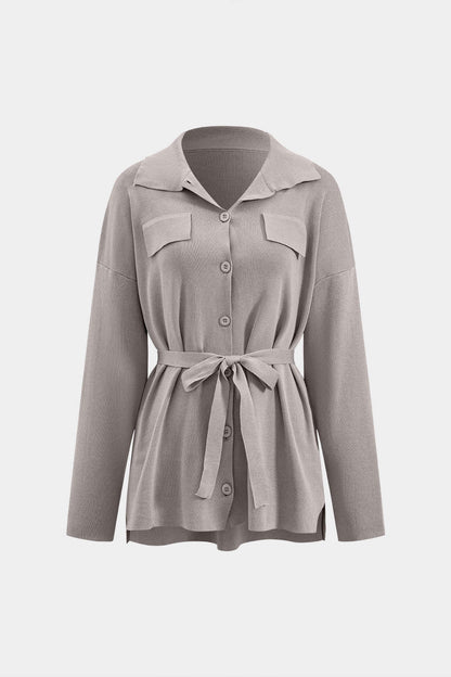 Celina | Stilvolles Strick-Zweiteiler-Set mit Taillengürtel