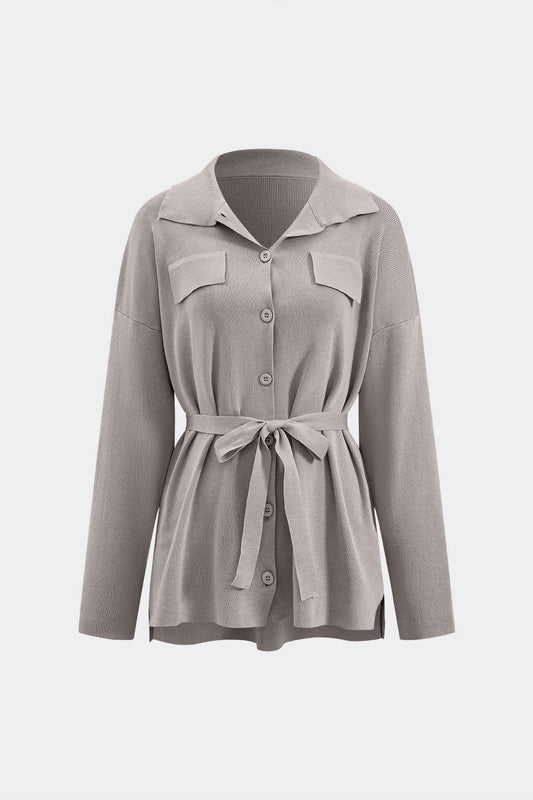 Celina | Stilvolles Strick-Zweiteiler-Set mit Taillengürtel