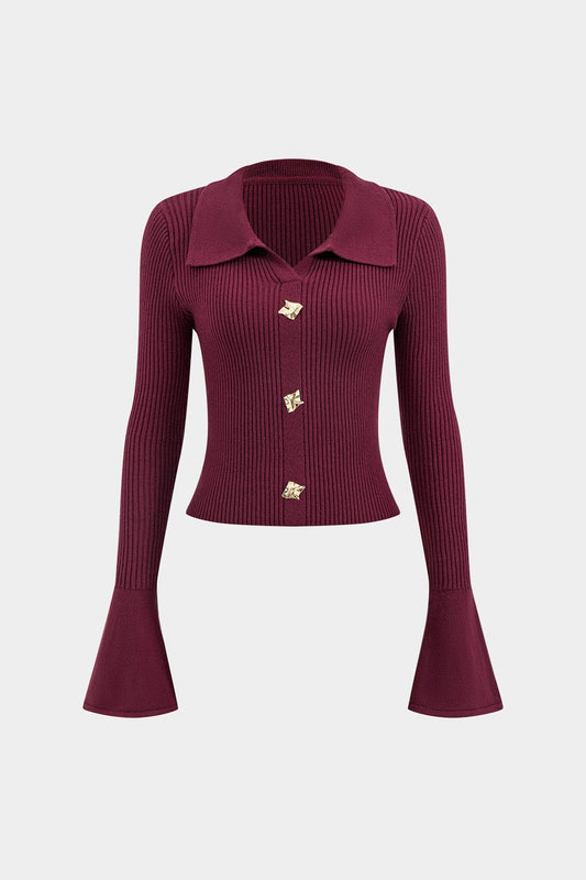 Atasha | Elegantes Strick-Zweiteiler-Set mit Volant-Rock