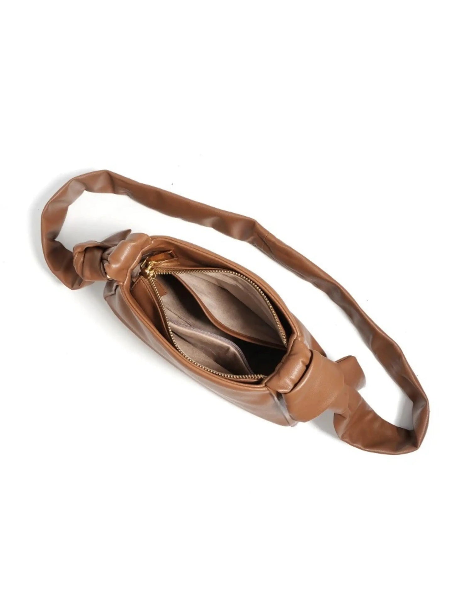 Edith | Minimalistische Leder-Umhängetasche mit Knotengriff