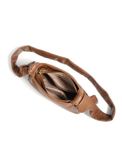 Edith | Minimalistische Leder-Umhängetasche mit Knotengriff