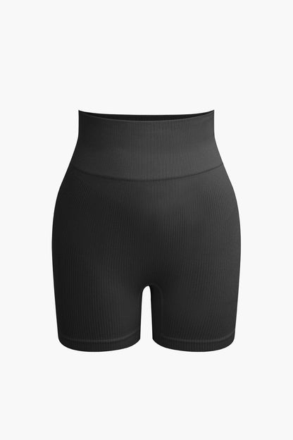 Elaine | Nahtloses Sport-Set mit Crop-Top & Yoga-Shorts