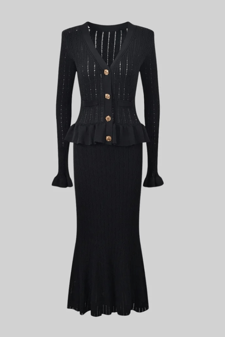 Victoria | Eleganter Strick-Zweiteiler – Klassische Eleganz für jeden Anlass