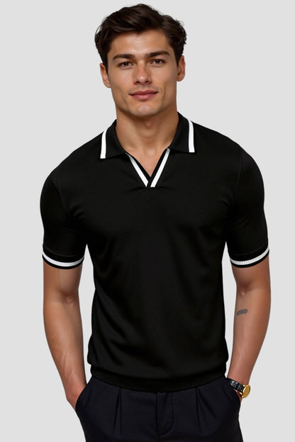 Herren-Poloshirt mit Kontrastdetails – Elegant & Modern
