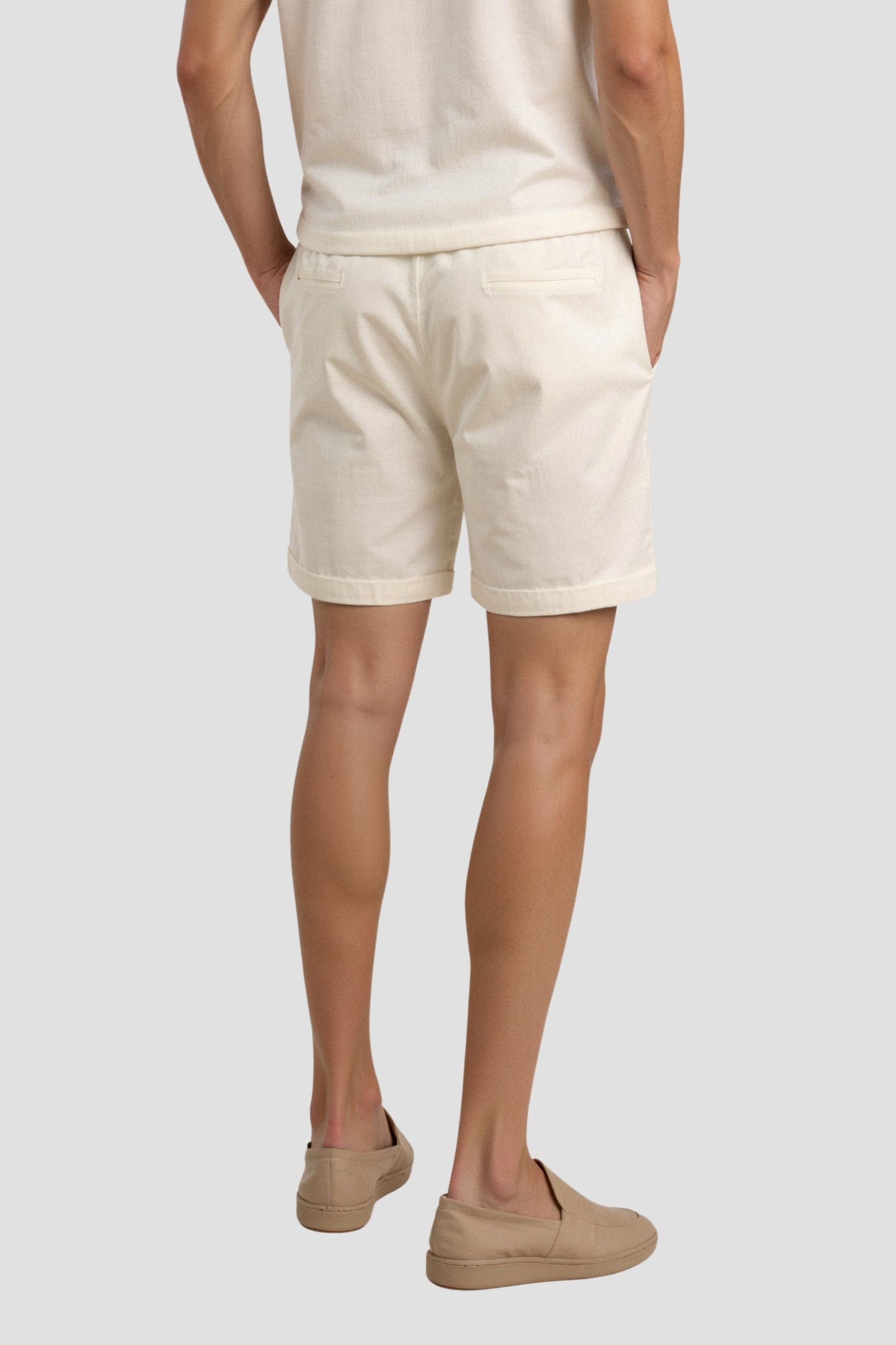 Herren-Shorts in Beige mit Kordelzug – Minimalistischer Komfort