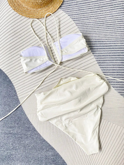 ROBINE | Bikini Mit Neckholder Und Blumendetail