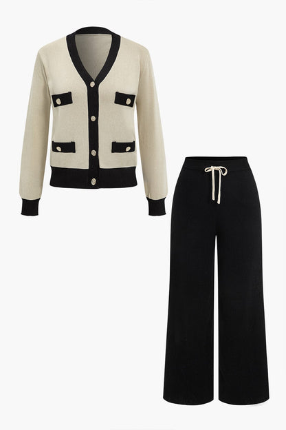 Lorelei | Strick-Set mit Cardigan & weiter Hose