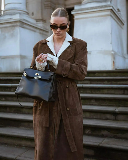 Ella | Wildleder Trenchcoat