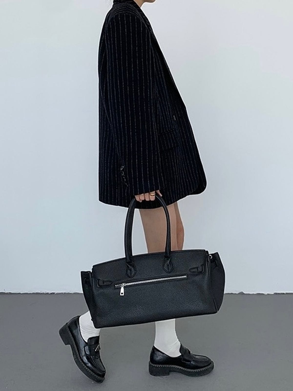 Luise | Klassischer Marineblauer Nadelstreifen Blazer für Damen