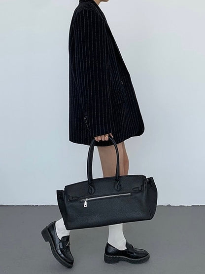 Luise | Klassischer Marineblauer Nadelstreifen Blazer für Damen