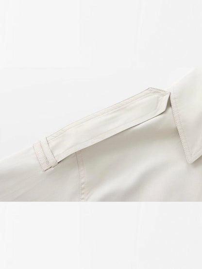 Clara | Kurzer Trenchcoat mit Doppelreiher – Elegant & Zeitlos