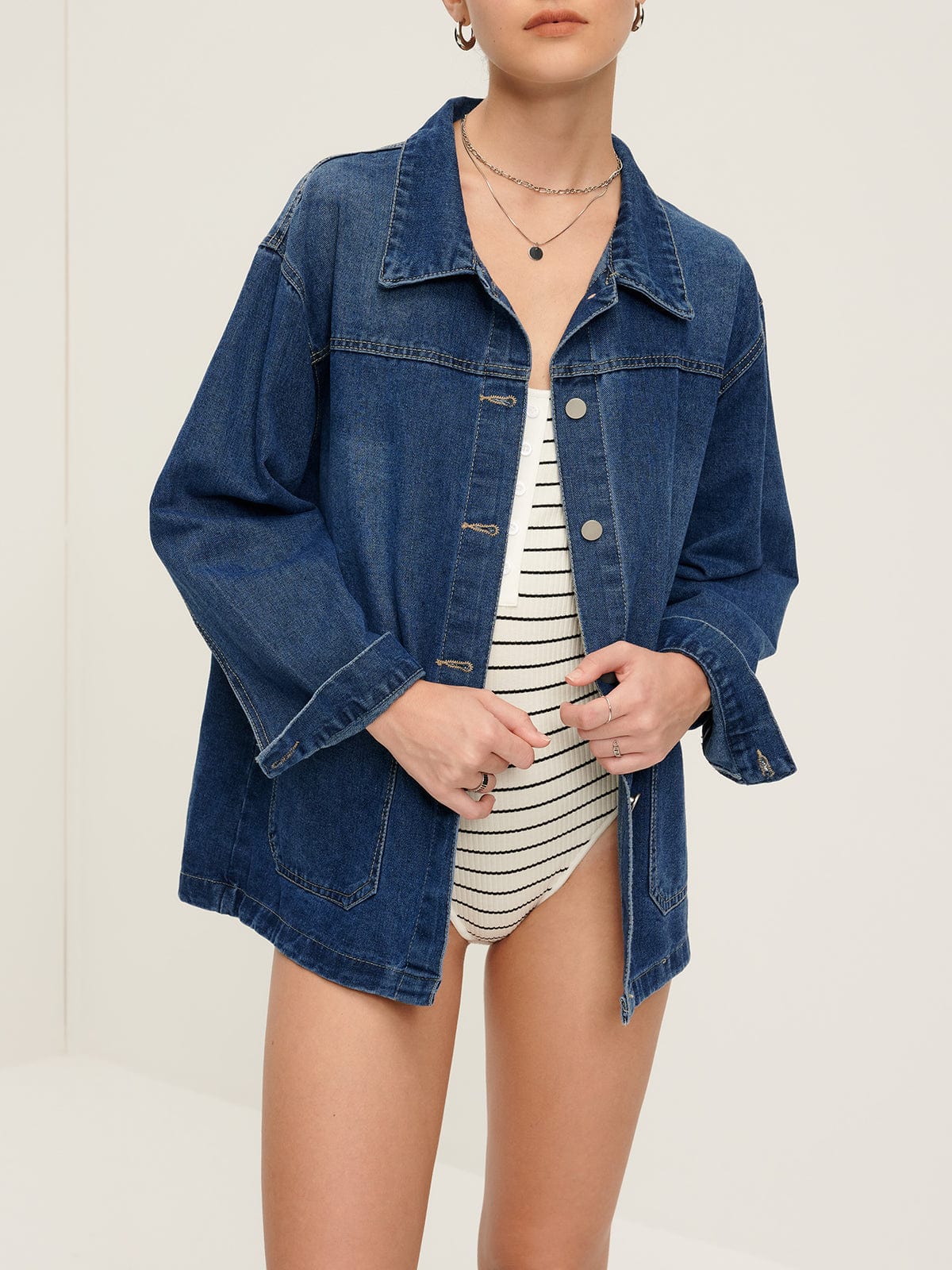 Emma | Oversized Denim-Jacke – Lässig und vielseitig
