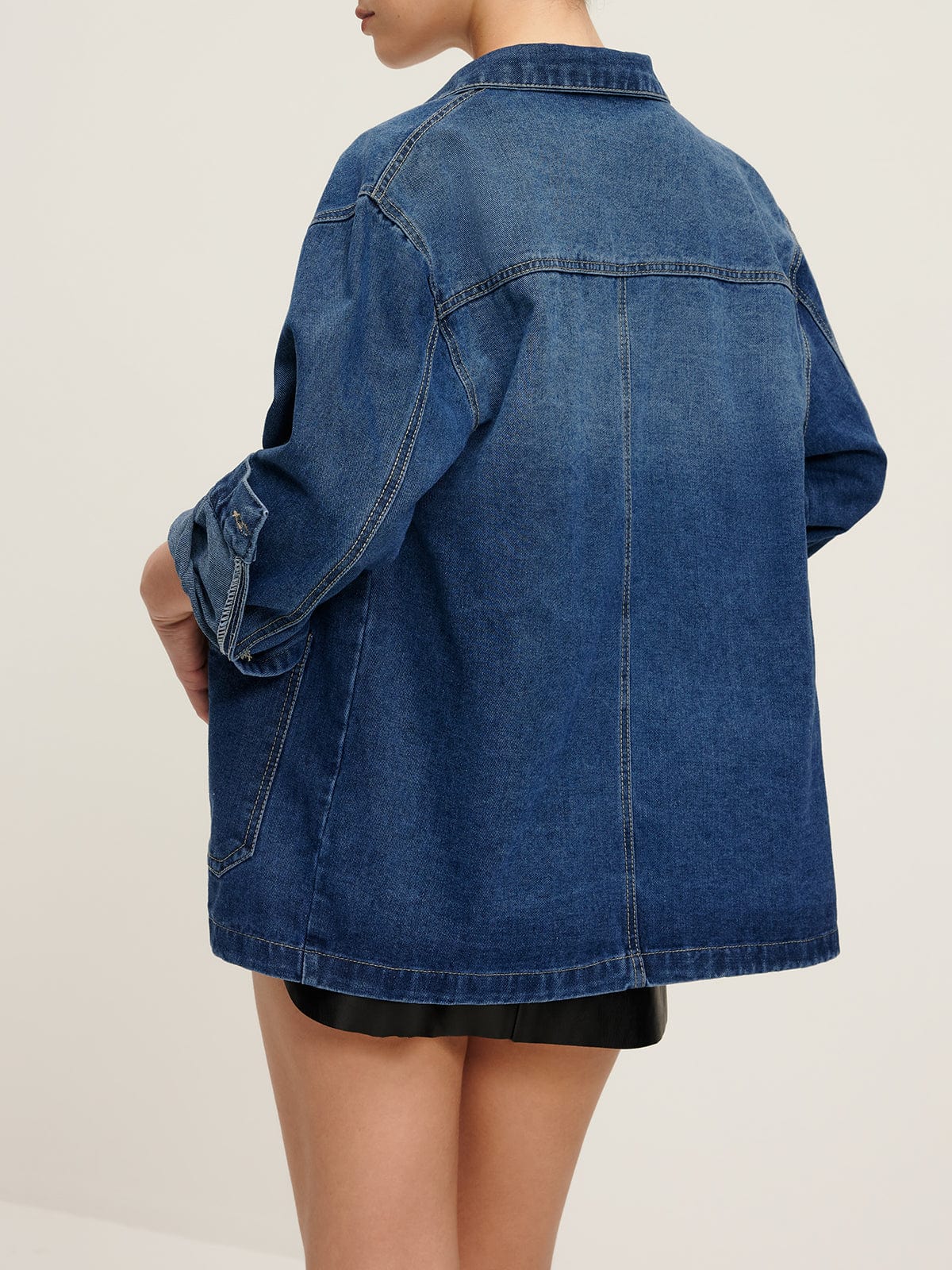 Emma | Oversized Denim-Jacke – Lässig und vielseitig