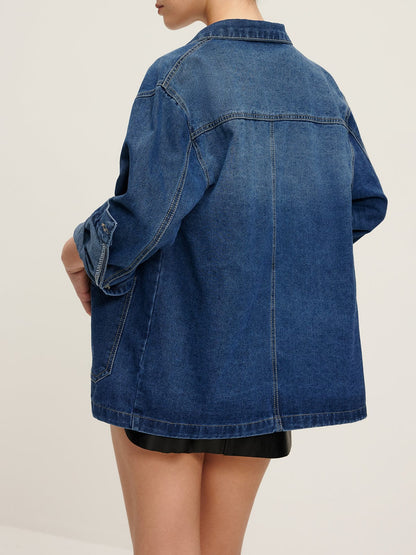 Emma | Oversized Denim-Jacke – Lässig und vielseitig