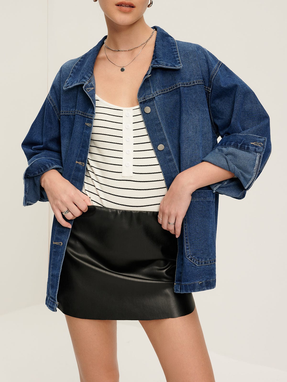Emma | Oversized Denim-Jacke – Lässig und vielseitig