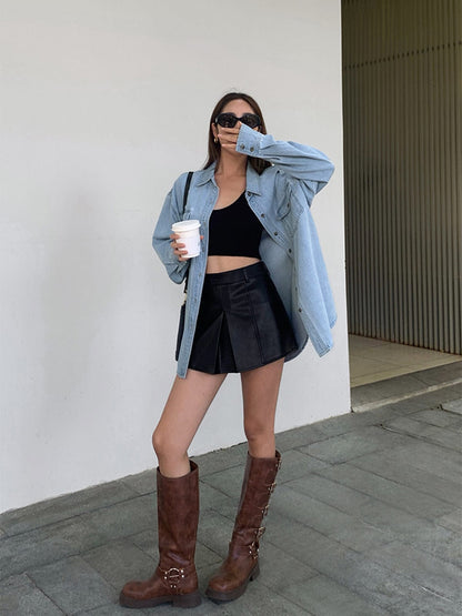 Emma | Oversize-Jeansbluse – Komfort und Stil