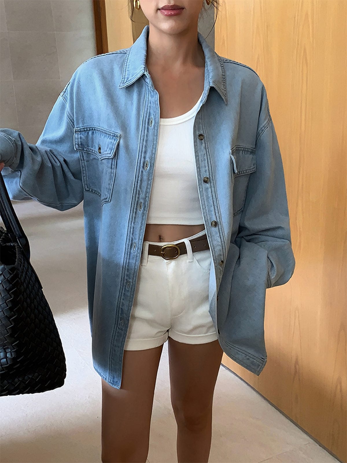 Emma | Oversize-Jeansbluse – Komfort und Stil