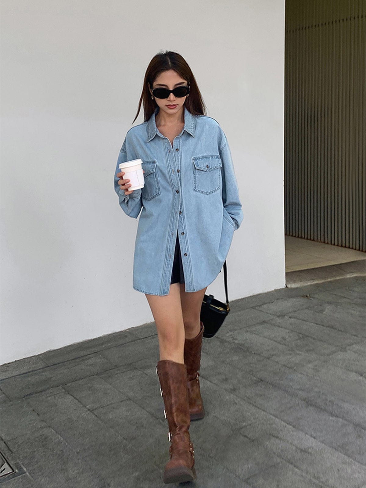 Emma | Oversize-Jeansbluse – Komfort und Stil