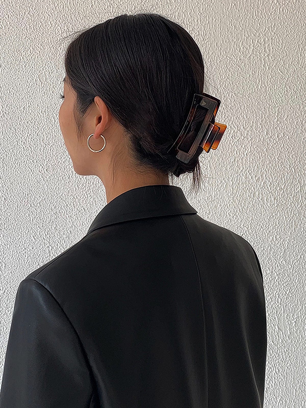 Tessa | Legerer Blazer aus Kunstleder mit Reverskragen