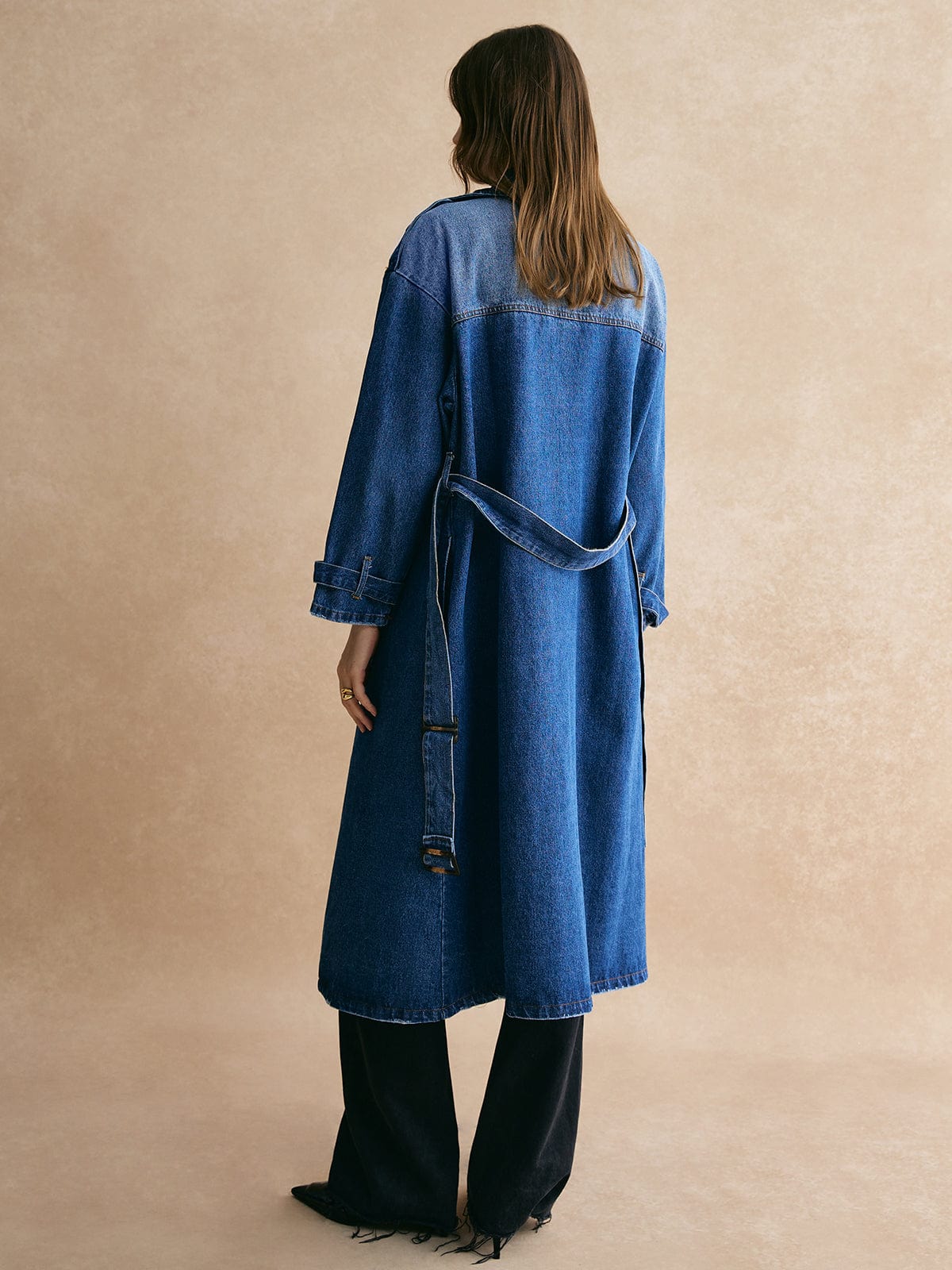 Sophie | Oversized Denim Trenchcoat – Trendig, Lässig & Zeitlos