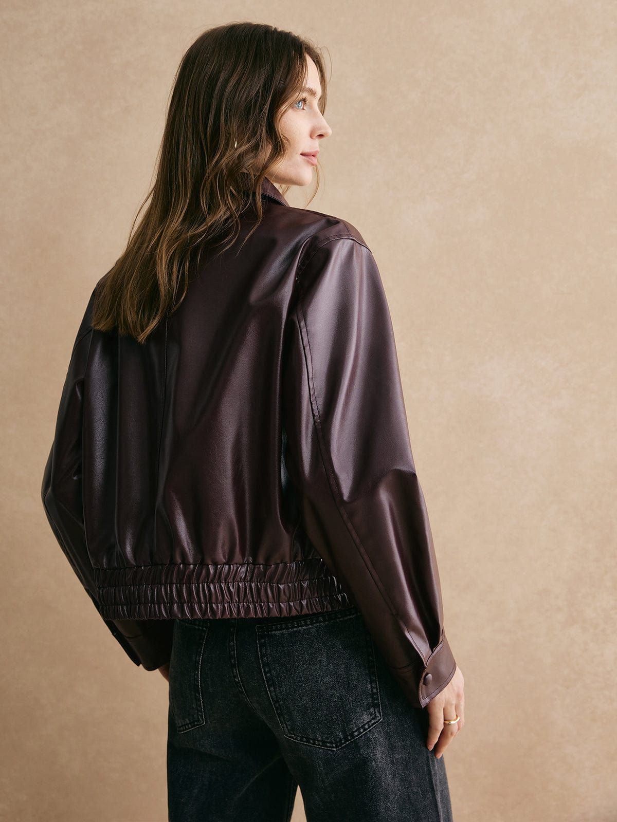 Isabelle | Cropped Lederjacke – Modern, Elegant & Zeitlos