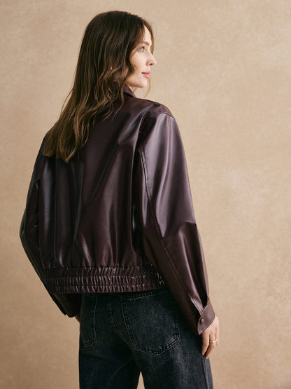 Isabelle | Cropped Lederjacke – Modern, Elegant & Zeitlos