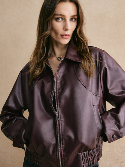 Isabelle | Cropped Lederjacke – Modern, Elegant & Zeitlos