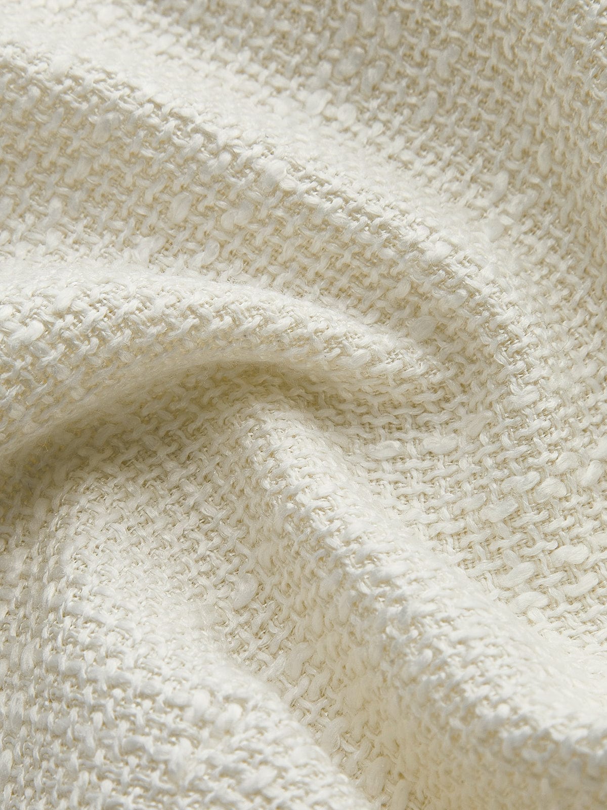 Silke | Eleganter Weißer Tweed-Blazer mit Schwarzen Satin Schleifen