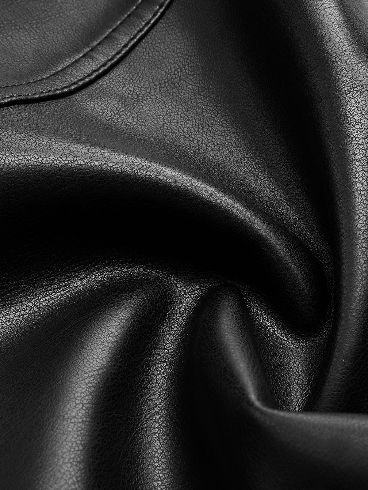 Sophia | Schwarze Kunstlederjacke im Bikerstil – Ein Statement-Piece für jeden Look