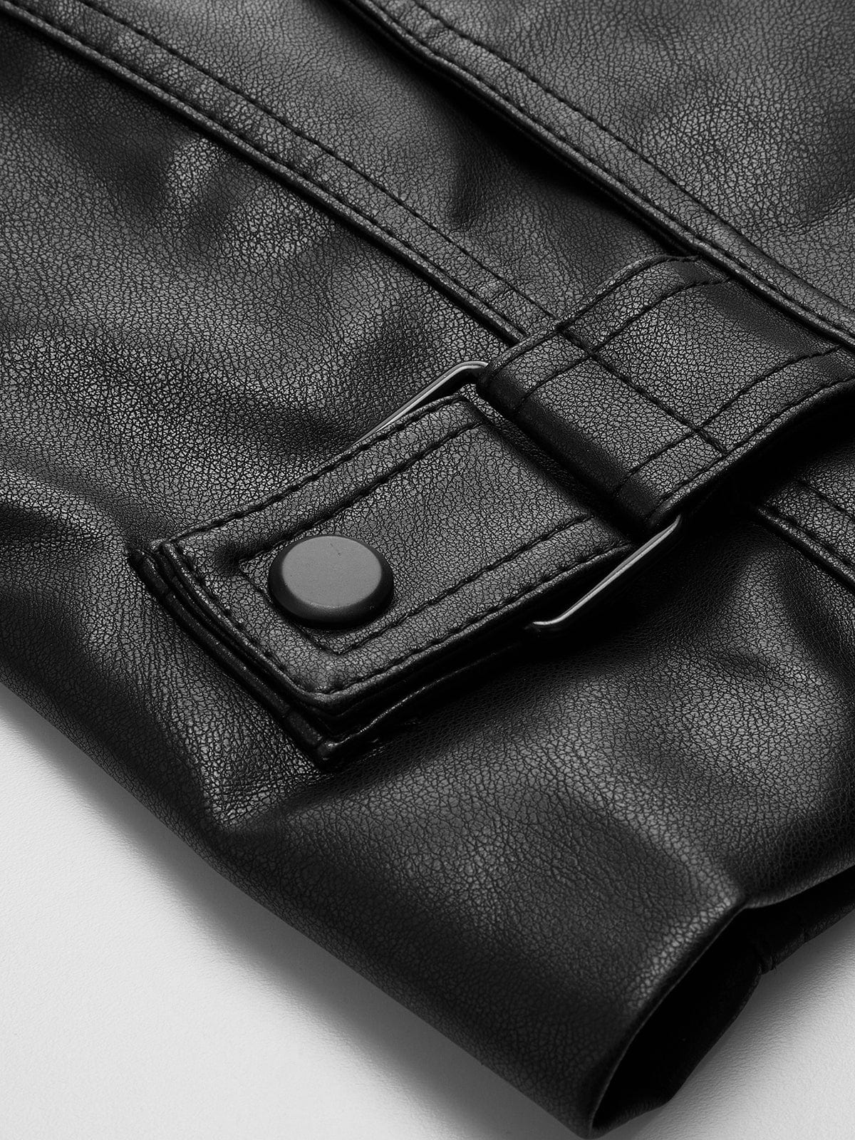 Sophia | Schwarze Kunstlederjacke im Bikerstil – Ein Statement-Piece für jeden Look