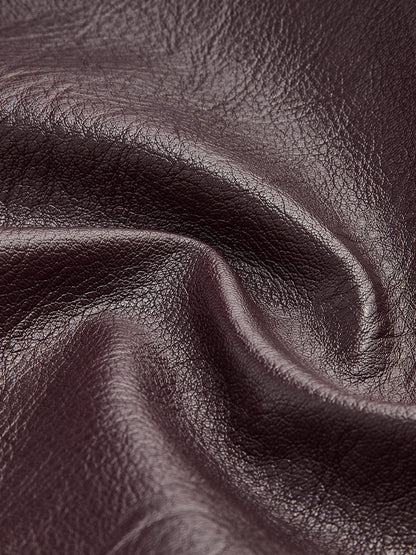 Nora | Minimalistische Kunstlederjacke in Burgunderrot – Modern und Vielseitig