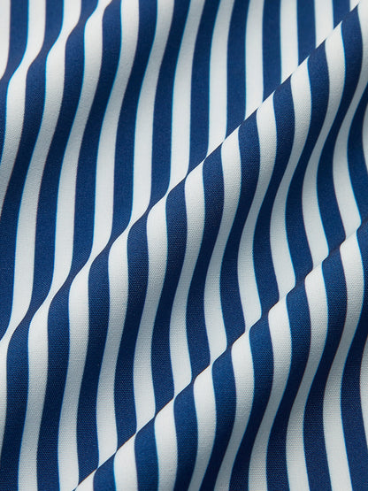 Gestreifte Damenbluse in Navy mit ausgestellten Ärmeln