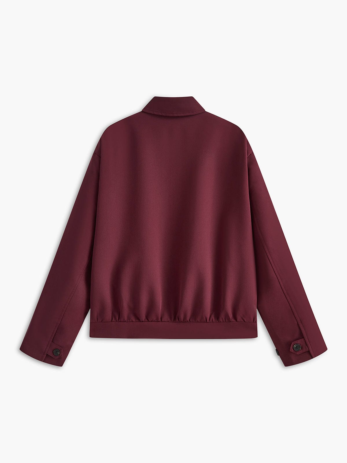 Elena | Minimalistische Jacke in Burgunderrot – Eleganz trifft Vielseitigkeit