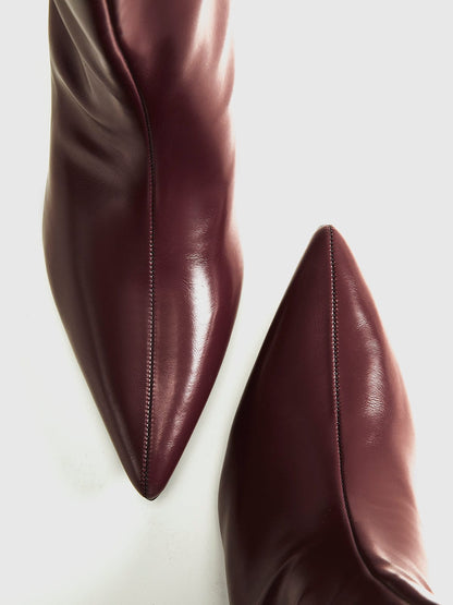 Elegante Stiefeletten in Bordeaux – Zeitlos & Stilvoll