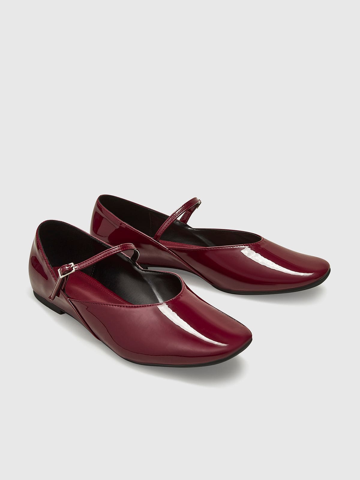 Amélie | Elegante Lackleder-Ballerinas in Bordeaux – Klassisch & Feminin