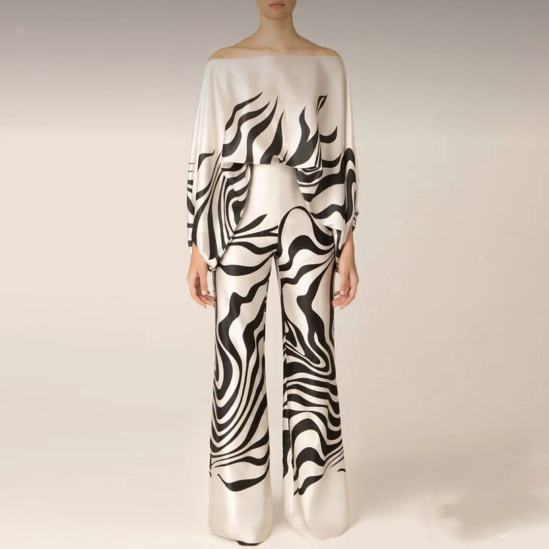 Johanna | Stilvolles Damen Satin-Set im eleganten Design