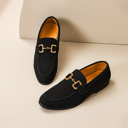 Elegante Business-Loafer mit goldener Schnalle – Klassischer Komfort für stilvolle Anlässe