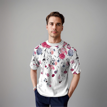 Damiano | Florales Kurzarmshirt für Herren