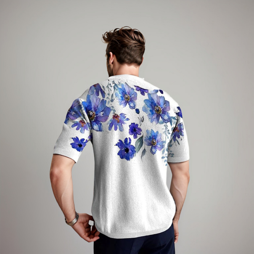 Damiano | Florales Kurzarmshirt für Herren