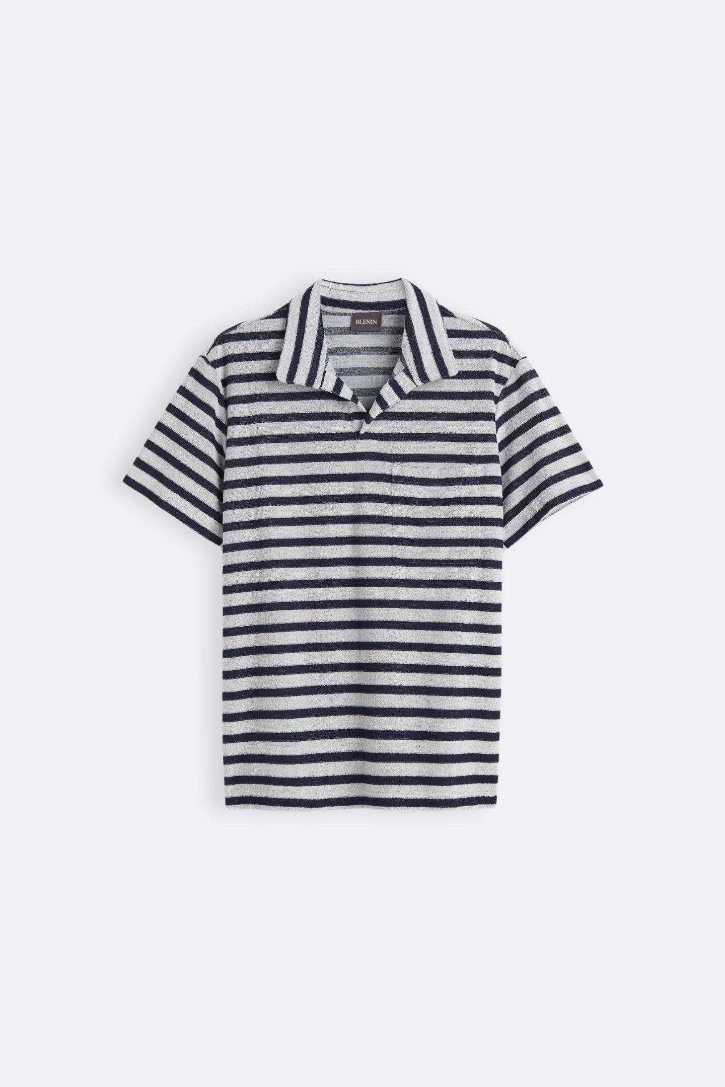Gestreiftes Strick-Poloshirt | Maritime Eleganz mit modernem Touch