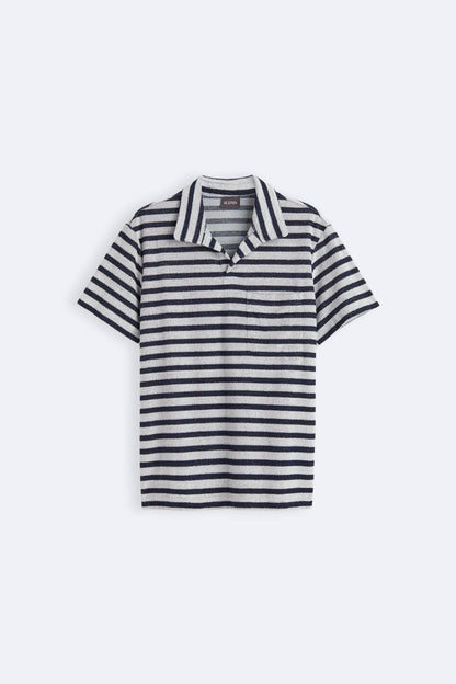 Gestreiftes Strick-Poloshirt | Maritime Eleganz mit modernem Touch