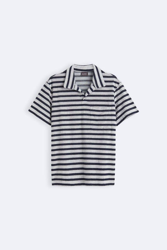 Gestreiftes Strick-Poloshirt | Maritime Eleganz mit modernem Touch
