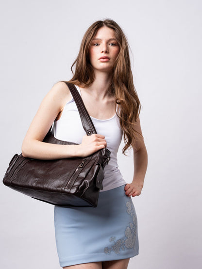 City-Handtasche mit Crossbody-Option und praktischen Fächern