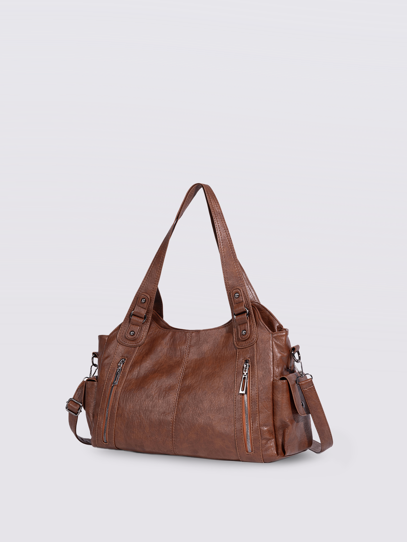 City-Handtasche mit Crossbody-Option und praktischen Fächern