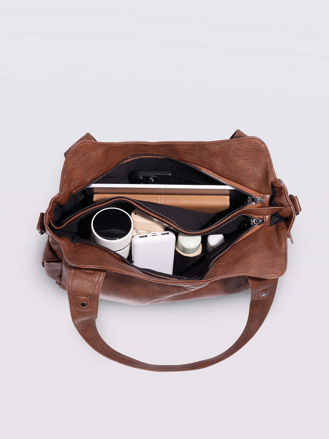 City-Handtasche mit Crossbody-Option und praktischen Fächern