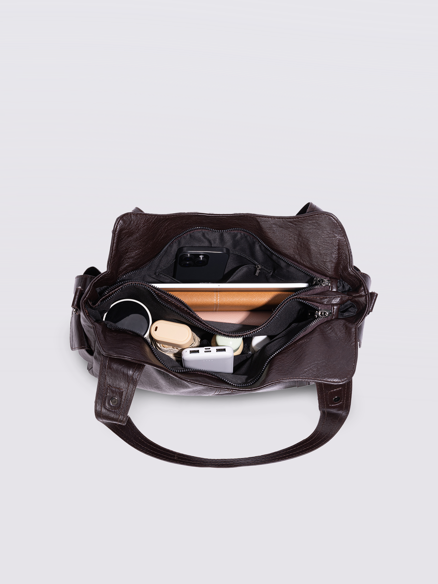 City-Handtasche mit Crossbody-Option und praktischen Fächern