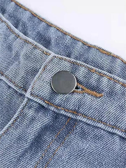 Flared Jeans mit Stern-Applikation – Hoher Bund & Vintage-Stil für Trend-Looks