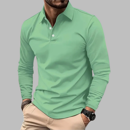 Langarm Poloshirt Herren – Stilvolles Freizeitshirt mit Knopfleiste