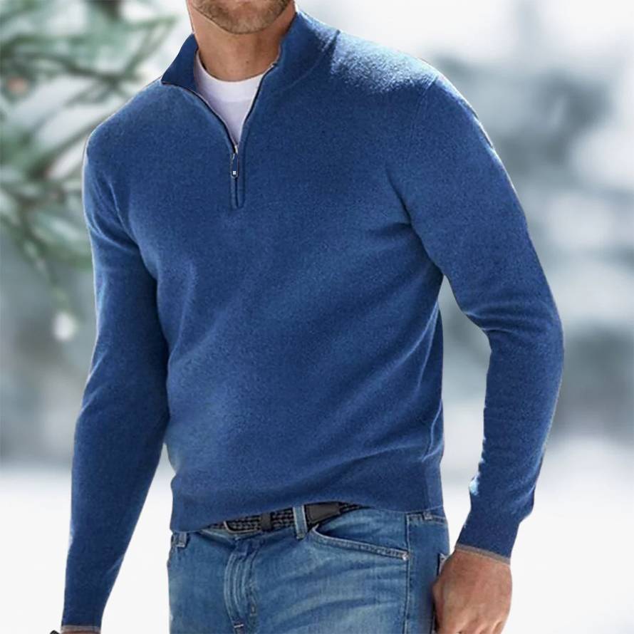 Herren Pullover mit halbem Reißverschluss – Stilvoller Freizeit- und Business-Look
