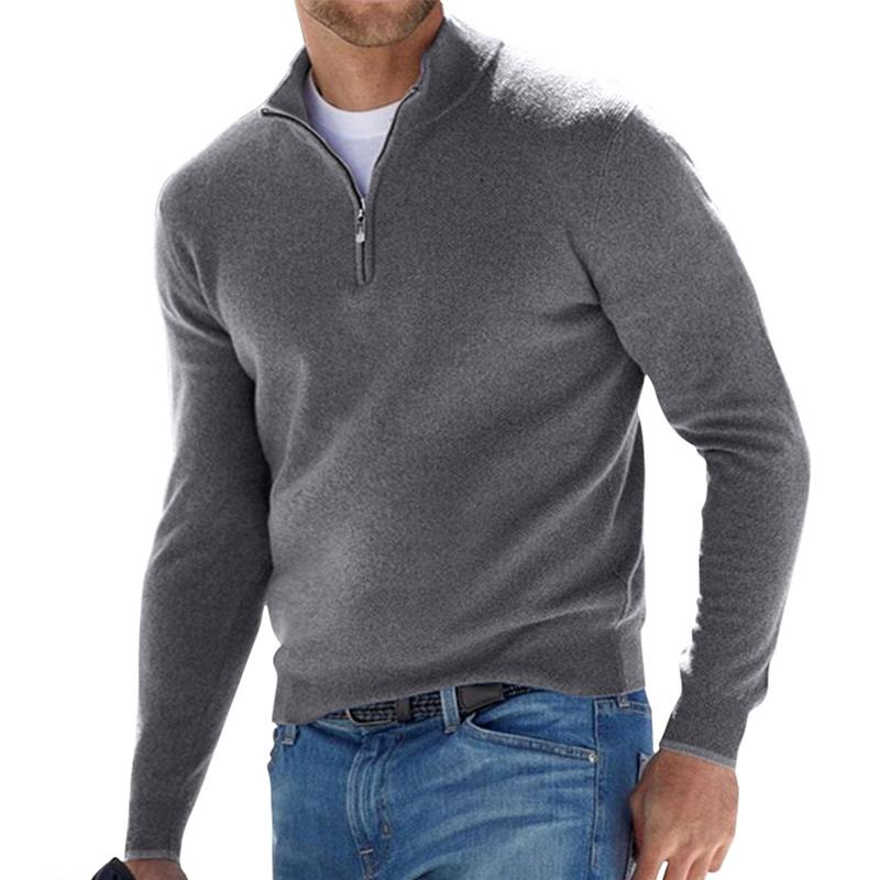 Herren Pullover mit halbem Reißverschluss – Stilvoller Freizeit- und Business-Look